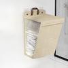 Punch-Free Wall Mount Laundry Basket Foldable Mesh Hamper for Bathroom Dirty Clothes Storage