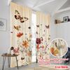 2pcs,2D Plane Printing Curtains Roller Blinds Fluttering Blooms(1) Versatile Polyester (without Rod) Festive Use for Bedroom,