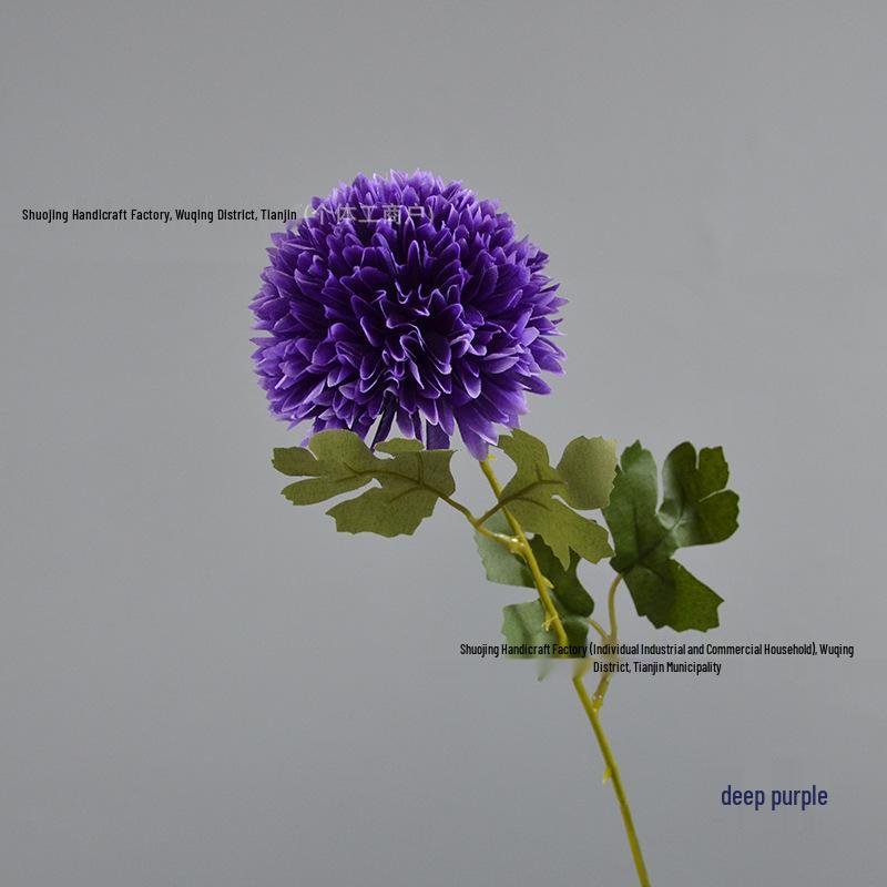 Green Onion Ball Single Stem Chrysanthemum Gift Box Bouquet and Floor Stand Accessories