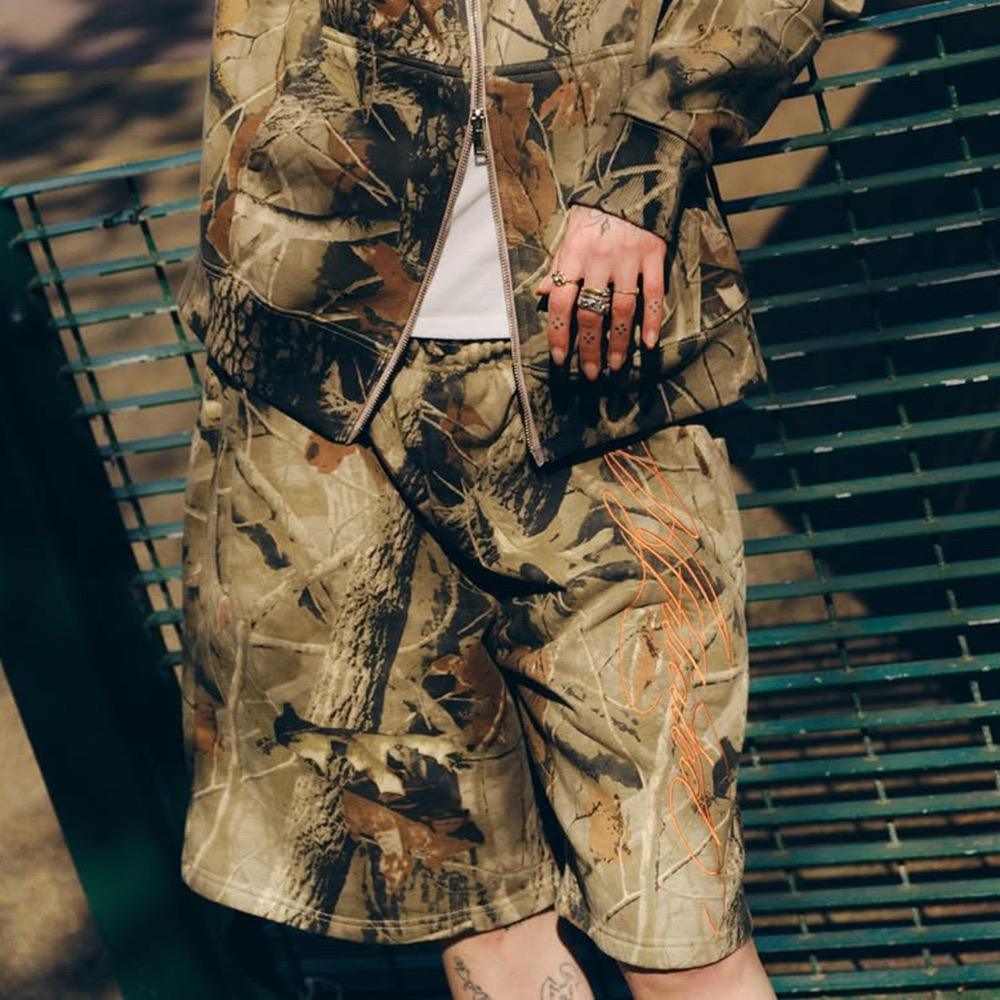 RogueWave Retro Harajuku Rock Übergroße Shorts Herren Y2k American High Street Trendmarke Buchstabenaufdruck Lässig Locker Weitbeinige Hosen Damen