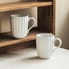 Minimalist Solid Color Cup Household High Value Ceramic Mug Large Capacity Water Cup Creative Relief Chrysanthemum Cup