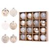16Pcs New Electroplated Transparent Christmas Ball Bauble Set Hanging Ornament For Xmas Tree Indoor Home Party Festive Decor