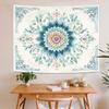 Blue Pink Floral Pattern Digital Printing Polyester Wall Hanging Tapestry Decorative Living Room Bedrooms Office Background Gift