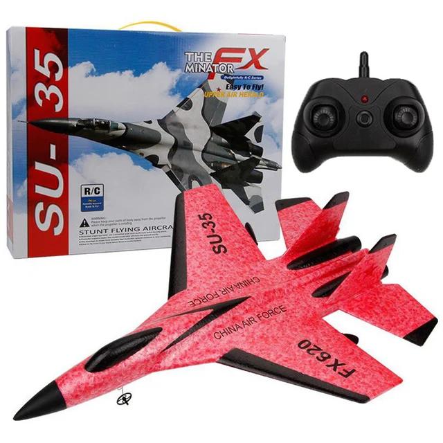 Su35 Plane Rc 24g Fighter Fx620 Epp Foam Aircraft Glider Led Lights Remote Control Model Toy For Boys Children