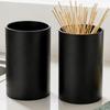 Accessori Minimalisti per Cucina Portacannesucchi in Acciaio Inossidabile, Organizer per Utensili Nero Opaco, Contenitore Ampio ad Accesso Facile, Barile di Stoccaggio Durevole