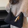 Simple casual baguette bag women's autumn new fashion frosted one-shoulder crossbody bag