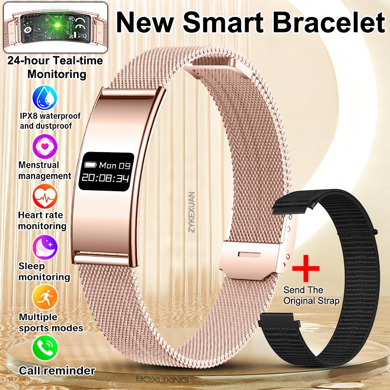 Fashion Women Smart Bracelet Heart Rate Sports Fitness Tracker 10ATM Waterproof Pedometer Call Reminder Smartwatch Men  New