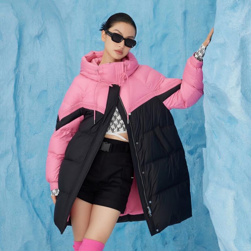 

Gejin Women s G44010Y6267 Hooded Mid-Length 90% Duck Down Puffer Coat L