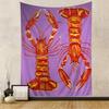 VIKAMA Summer Ocean Art Tapestry Scandinavian Style Fish Images Living Room Sofa Background Wall Modern Minimalist Decoration