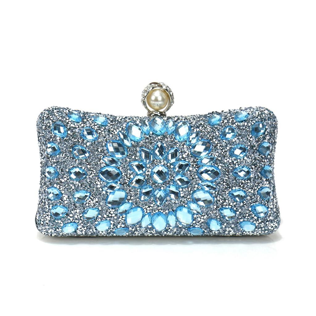 Acrylic Diamonds Evening Bags Party Wedding Clutch Rhinestones  Design Chain Shoulder Handbags