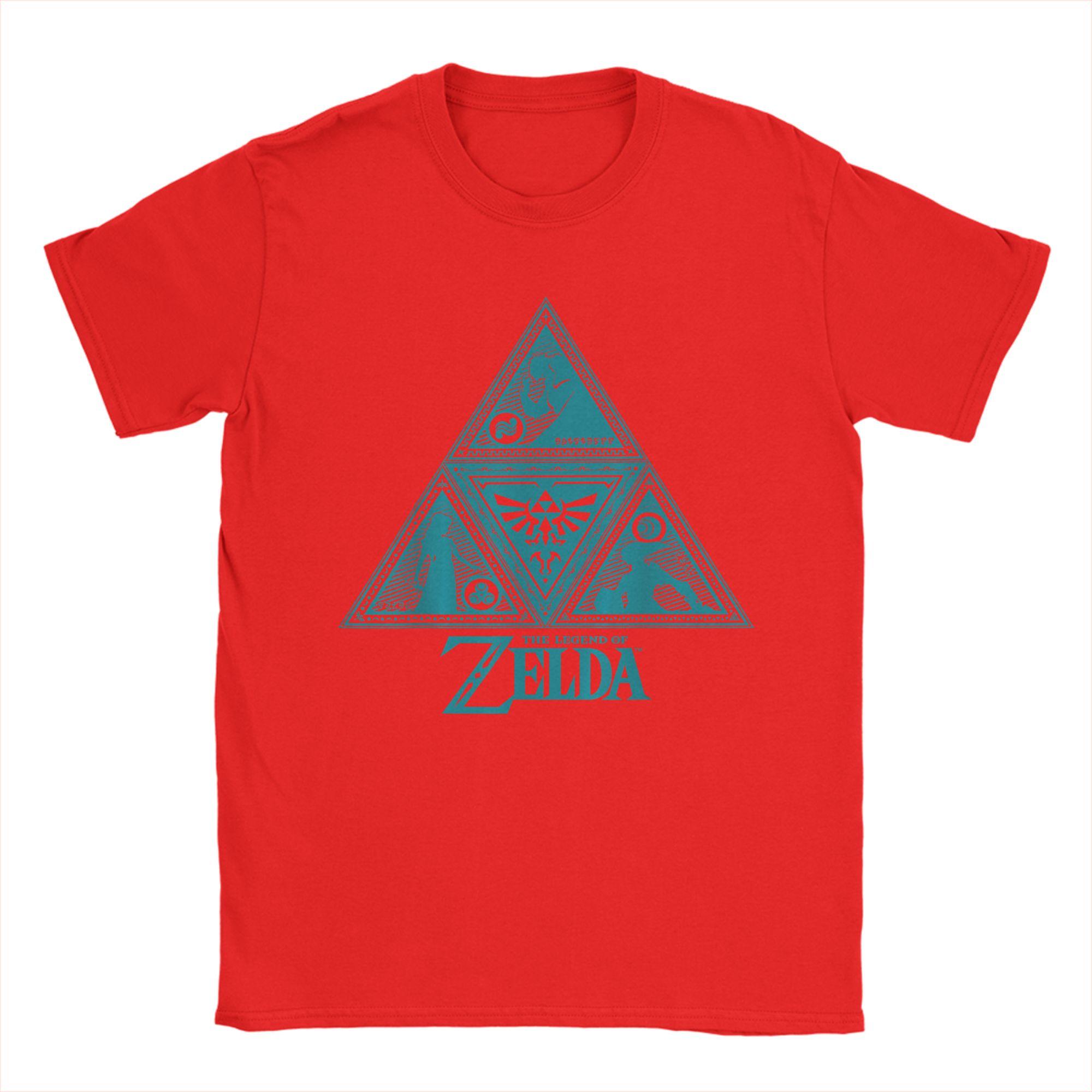 Unisexs Legend of Zeldas Teal Triforce Symbolism T Shirts 100 Cotton Clothes Short Sleeve Crewneck Tee Shirt Printing TShirt S