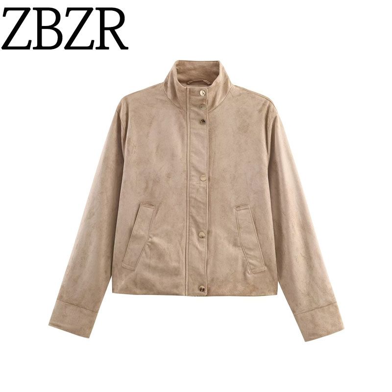 Za Autumn New Women Clothes 2025 Western Style Fashion Temperament Suede Effect Jacket 3046278