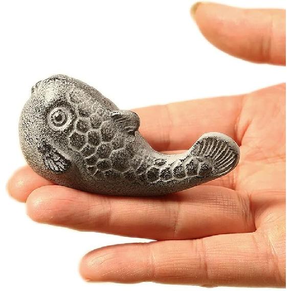 canjoyn Cast Iron Paperweight Garden Home Office Desk Decor Collection Animal Figurine (Fish)