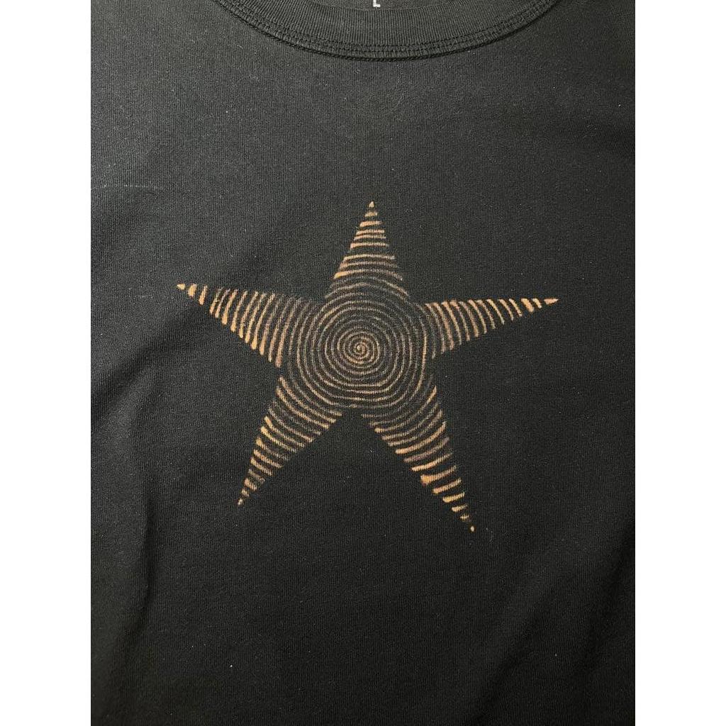 Used Star print bleach t-shirt black