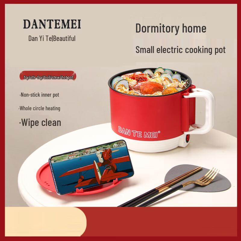 DanTeMei Mini Electric Hot Pot with Folding Handle