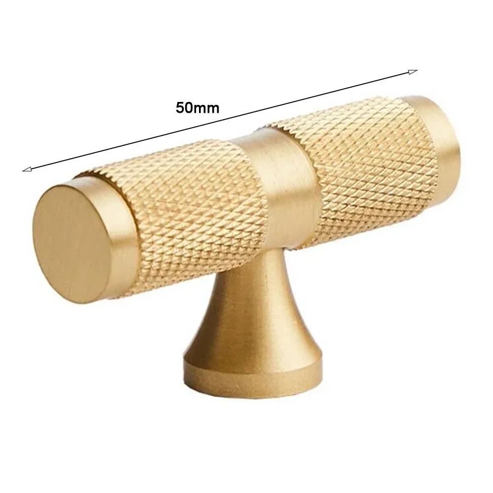 Cabinet Handles Drawers Knobs Kitchen Cupboards Pulls Wardrobe Gold Knurled Handle Furniture Closet Door Pulls Hardware