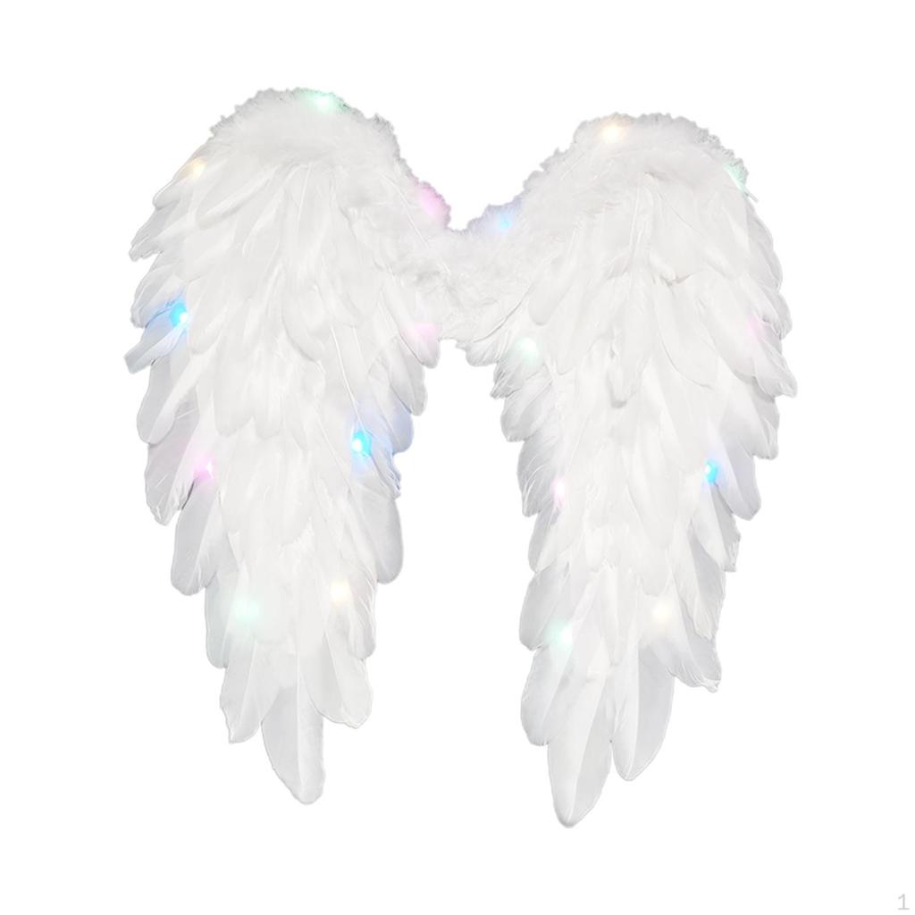 Angel Wings Costume Dress up Decorative Wearable Feathered Fairy for Parades Role