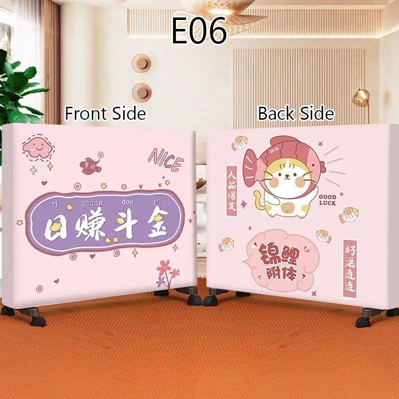 6 Sizes Cartoon Printed Radiator Dust Cover Household Oil Tin Dust Cover Heater Dust Cover Fabric Electric Heating