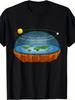 Mens Flat Earth Theory T-Shirt S-5XL - Funny Conspiracy Graphic Tee with Flat Earth Map Design, Casu