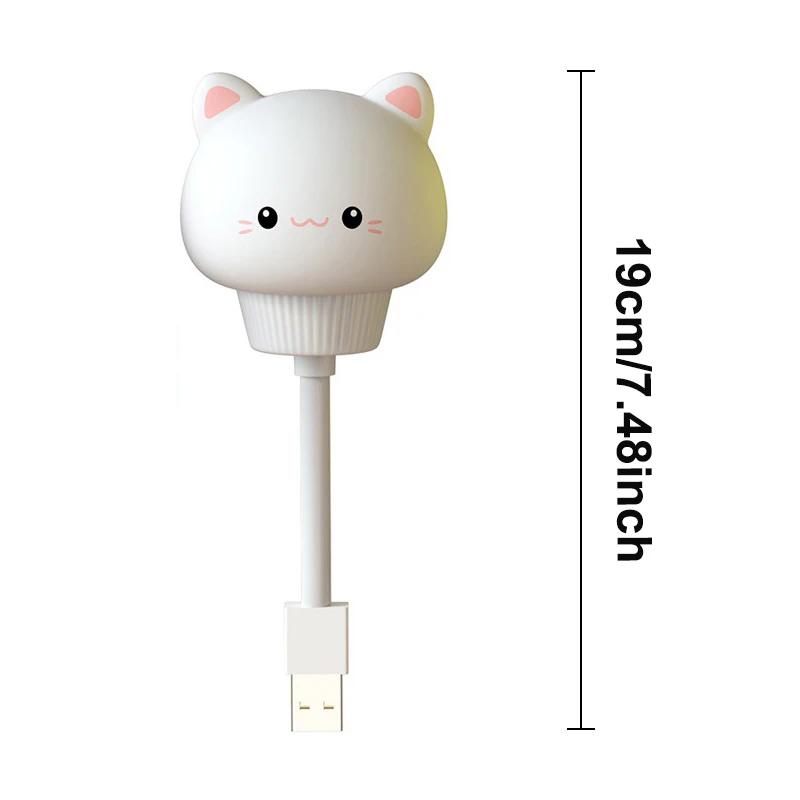 USB Night Light LED Cute Cartoon Night Lamp Bear Chick Kitten for Baby Kid Bedroom Decoration Bedside Lamp