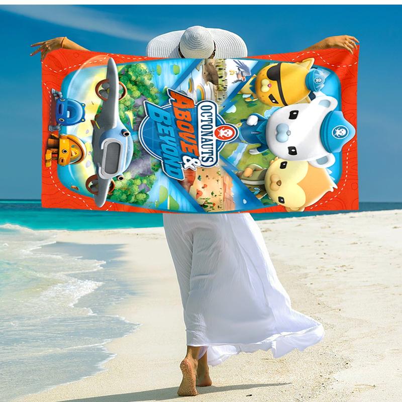 1pc OCTONAUTS1 Beach Towel, Comfortable and Thick, and Swimming/Bath/Picnic/Camping Towel, Suitable for Seaside Beaches