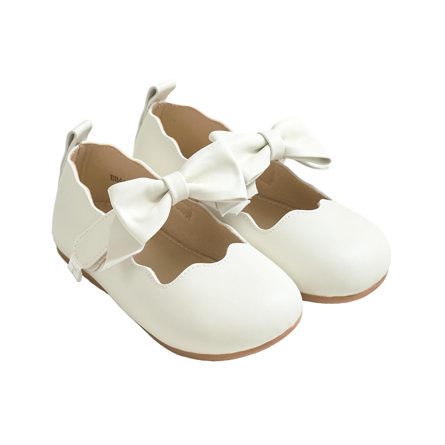 

[BABYZZAM] Туфли Butterfly Wave Flat для девочек, цвет слоновой кости, BB441, 7000033467, популярная корейская обувь 160