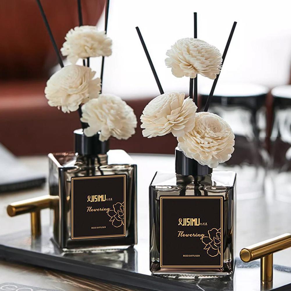 No Fire Aromatherapy Set Diffuser Essential Oil 50ml Home Aromatherapy Essential Oil Set Bathroom Fragrance Decoration Ornament