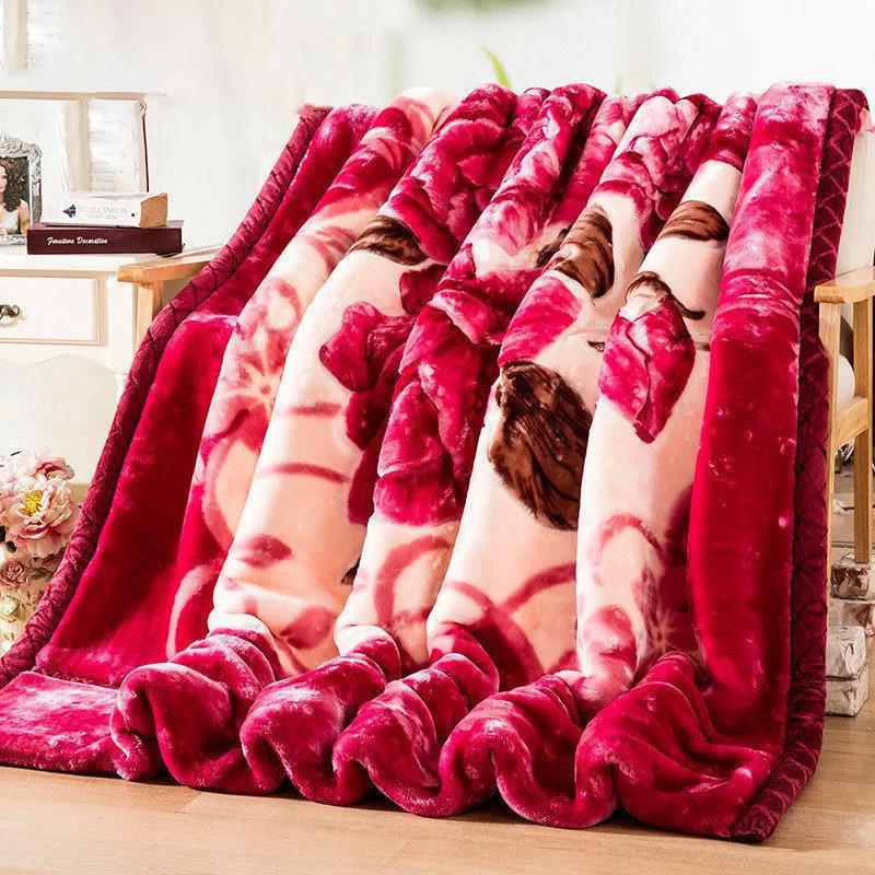 

Зимние одеяла утолщенные двойные одеяла Raschel одинарные двойные одеяла для сохранения тепла студенческое общежитие одинарные двойные одеяла 150 cm * 200 cm