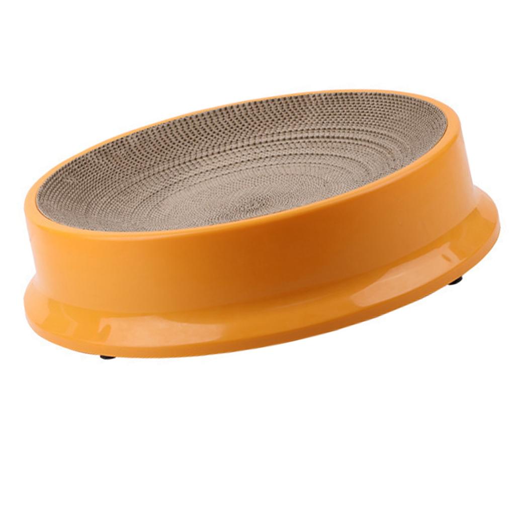 Cat Scratcher Bed with Replaceable Scratching Board Large Round Shape Scratch Resistant   Multifunction Cat Scratcher