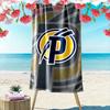 Blue and Yellow Letter "P" Logo Design Patterned Beach Towel Quick Dry Perfect for Travel Outdoor Sports Jogging the Beach and Swimming
