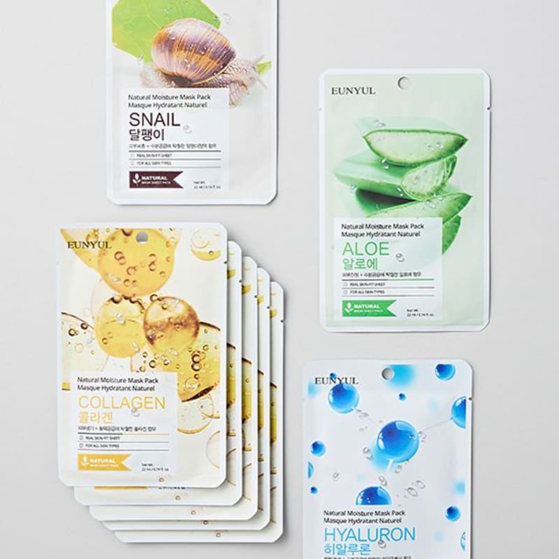 [Eun-yul] Natural Mask Pack 30 sheets (6 types * 5 sheets) (450 won per sheet)