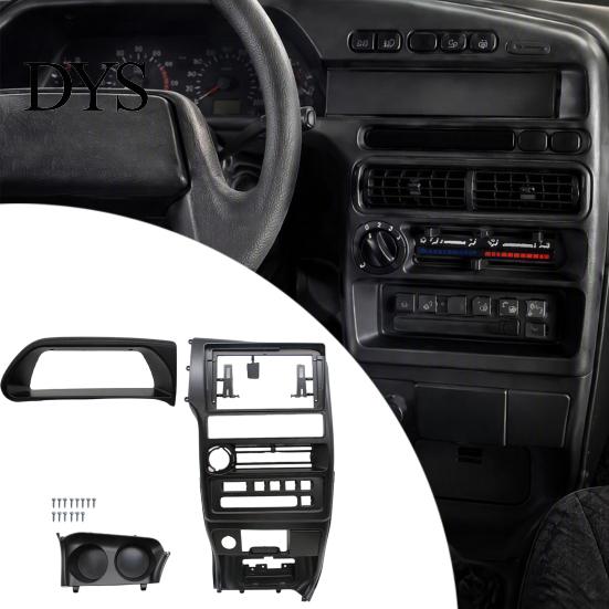 Vehicle Stereo Wiring Harness 9 Inch Car Radio Dash Fascia Kit for Lada Samara 2002-2014 Left Double Din Adapter Hand Drive, Frame Bezel Android Head