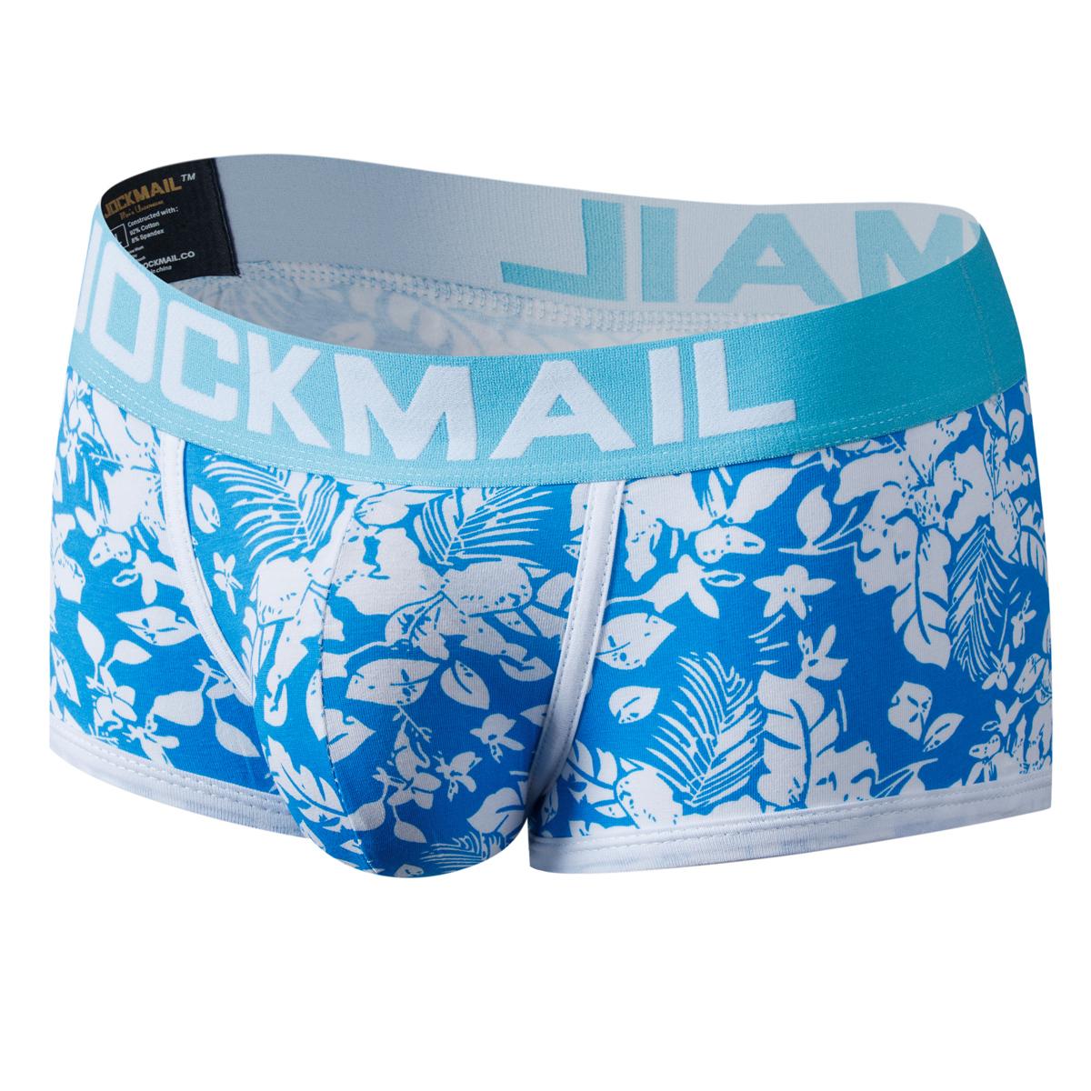 

Бавовняна дихаюча спортивна чоловіча нижня білизна з низьким принтом із зірковим принтом Boxer Jockmail M синій