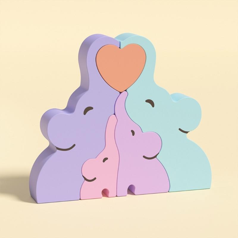 Desktop Ornament Mold Animal Holding Love Heart Candle Mould Silicone Mould for Jewelry Making and Handmade Craft