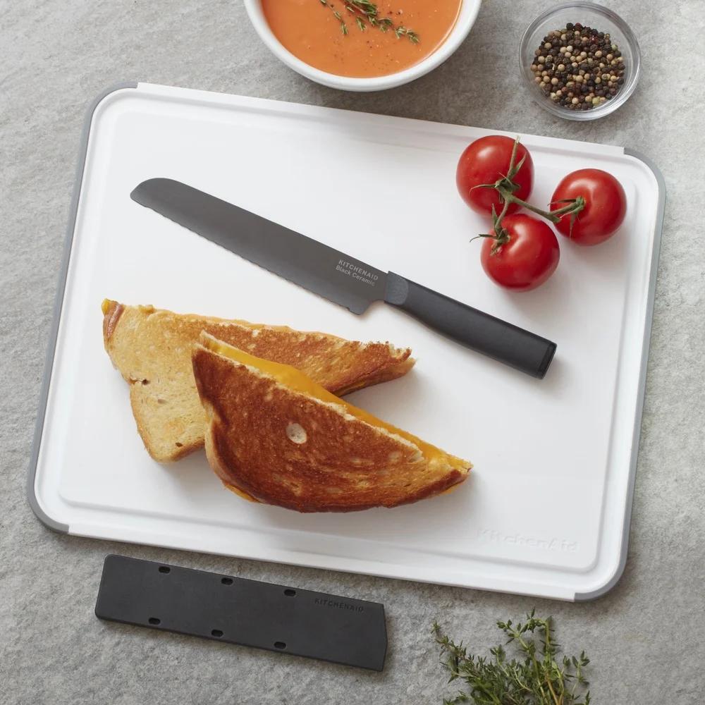 Nonslip Plastic Cutting Board Durable Design Dishwasher Safe Nonabsorbent Rectangular Kitchen Essential Food Prep Tool with