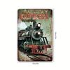 Creative Vintage Train Metal Tin Sign, Iron Scratchboard Railway Express Wall Art, Retro Hanging Decor for Indoor/Outdoor, Home,