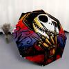 1pc Jack Nightmare before Christmas Pattern Automatic 3-Fold Umbrella, 8 Steel Frames, High-Value Folding Umbrella, Suitable for Office, Tra