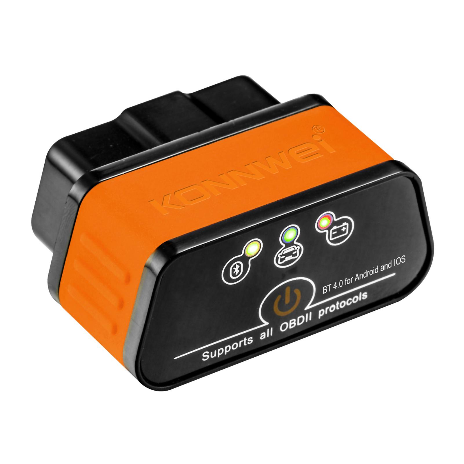 

KONNWEI KW903 BT 4.0 Бездротовий OBD-II Автомобільний діагностичний інструмент Інструменти сканування Детектор автомобіля Тестер Сканер для помаранчевий