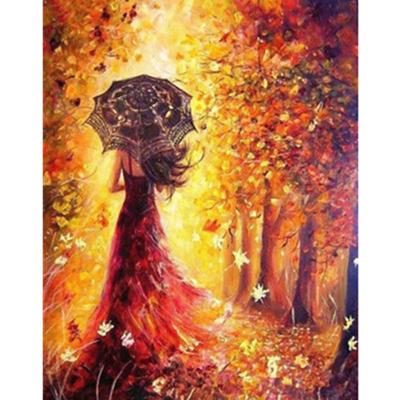 5D Diamond Painting Full Drill Embroidery Cross Stitch Kits Girl With Umbrella
