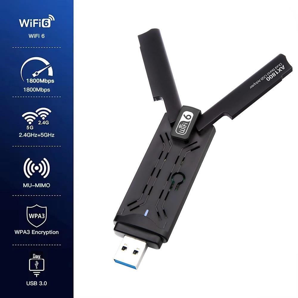 WiFi6 Dual-Band USB 3.0 Wireless Network Adapter MTK7921