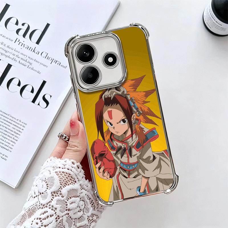 Anime Shaman King Plating Phone Case For Xiaomi Redmi Note 14 15 Pro Plus 13 12 11 11S 11T 10 9S 9 5G Anti-Fall Airabag Cover