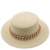 New Flat Top Top Hat Straw Hat Ladies Summer Beach Hat Shade Sunscreen Resort Seaside Hat Flat Brim Jazz Hat