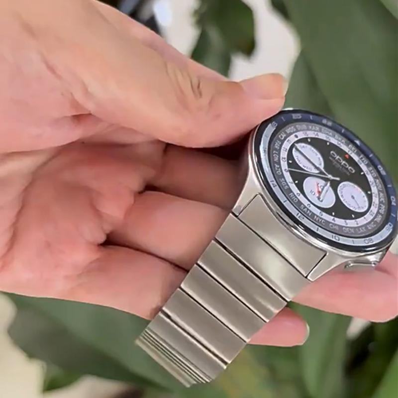No Gap Luxury Stainless Titanium Steel Strap For OPPO Watch X/X2 Metal Band Wrist