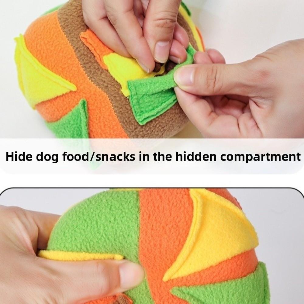 Nonstop Play Dog Sound Chew Ball Flannel Interactive Toy Ball Hidden Treats Toy  Aggressive Chewers