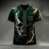 Men's Halloween Print V-Neck T-Shirt