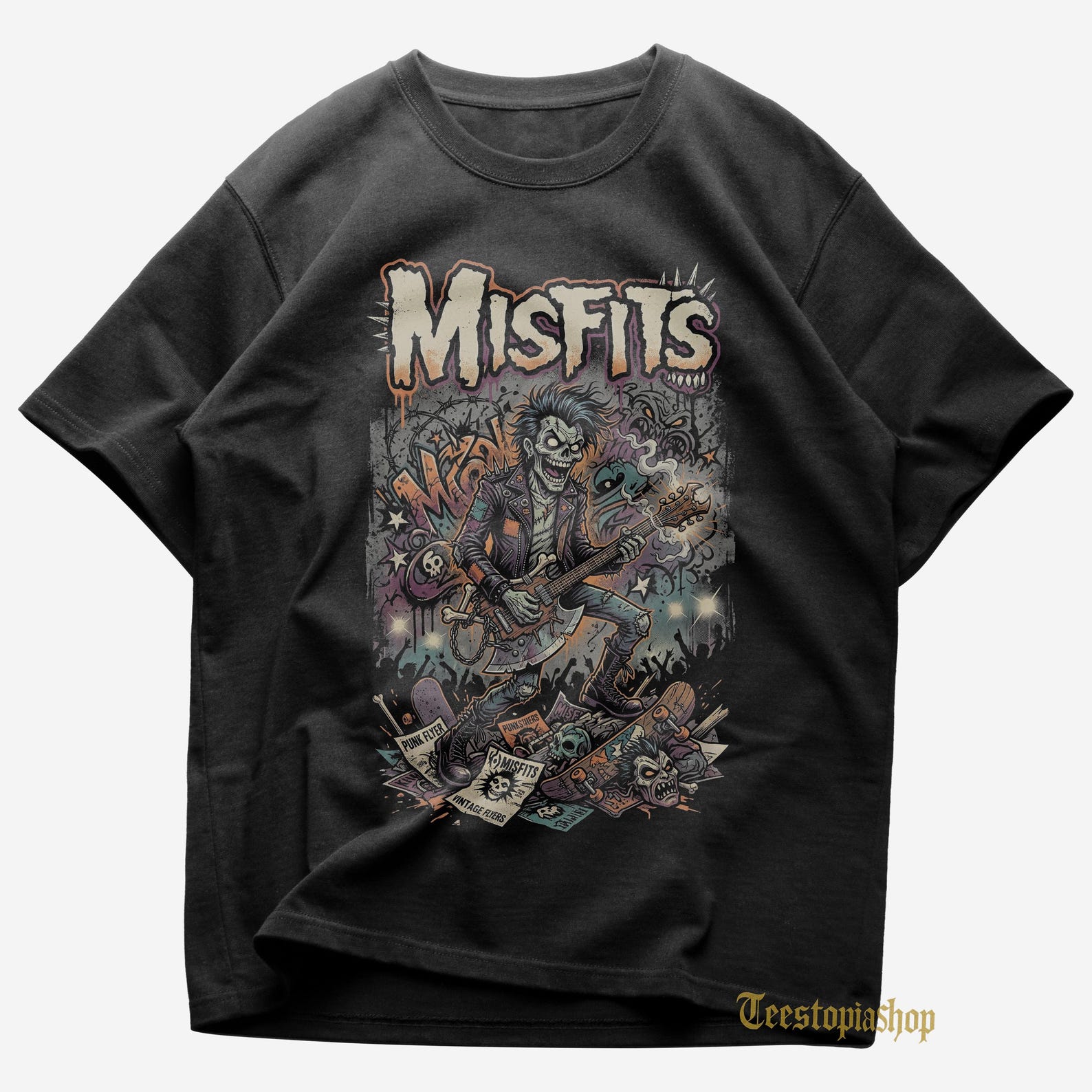 Misfits T shirt - Rock Music Shirt - Last Caress - Dig Up Her Bones - Famous Monsters Shirt - Misfits Merch - Unisex Rocker Clothing 3XL