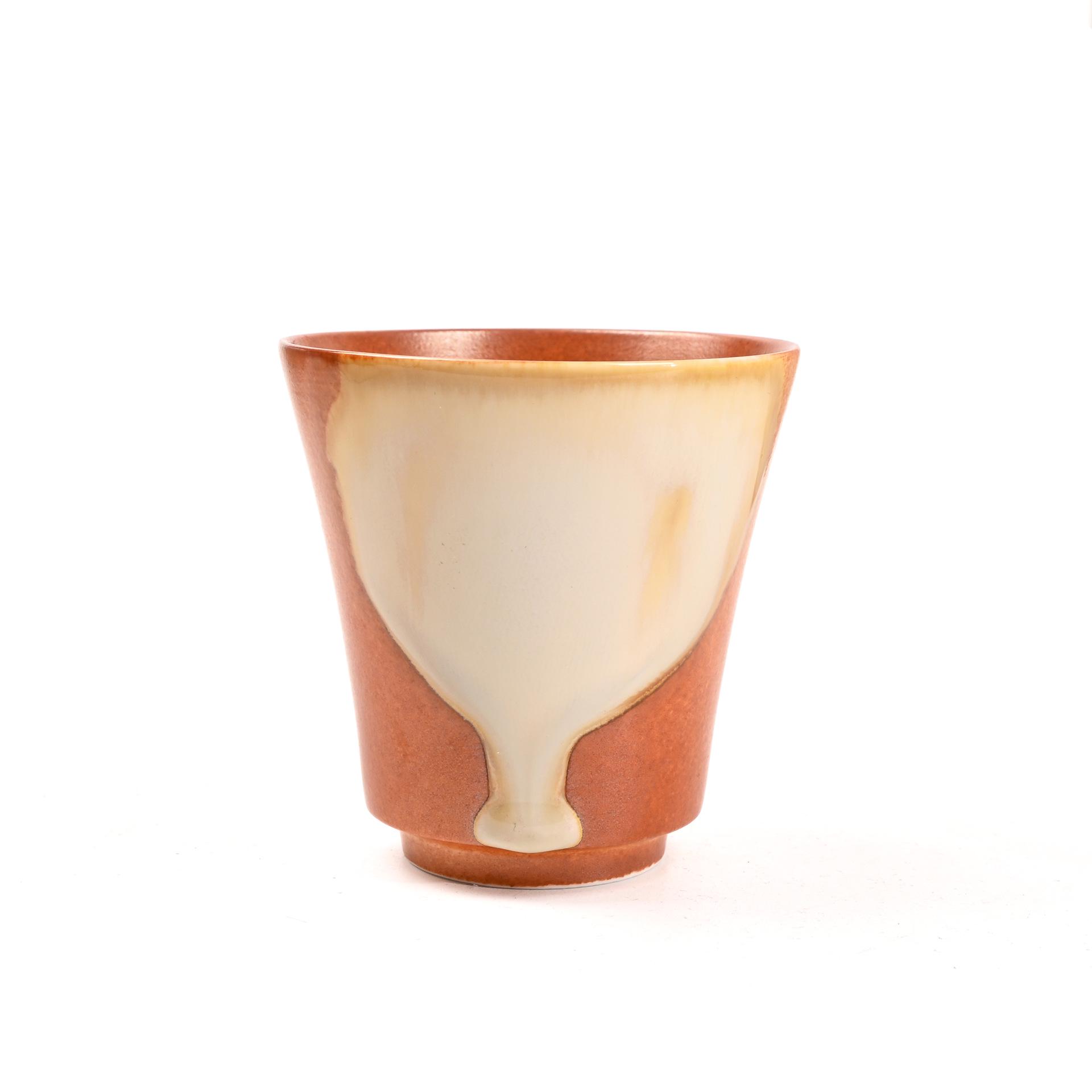 Shino-yaki Ceramic Coffee Tasting Cup 120ml with Retro Kiln-Change Glaze 120ml