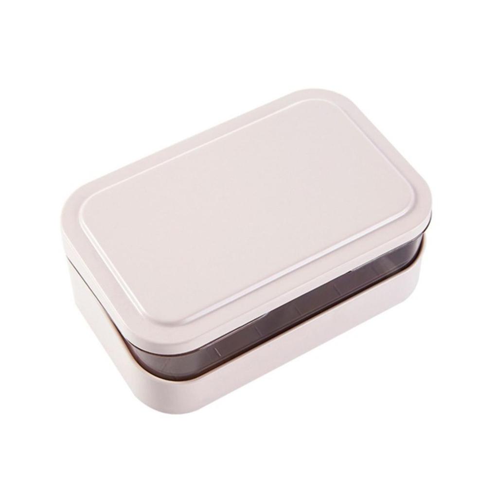 Simple Transparent Flap Drainage Box Bathroom Toilet Waterproof Soap Storage Box Dormitory Home Travel Large Soap Dish