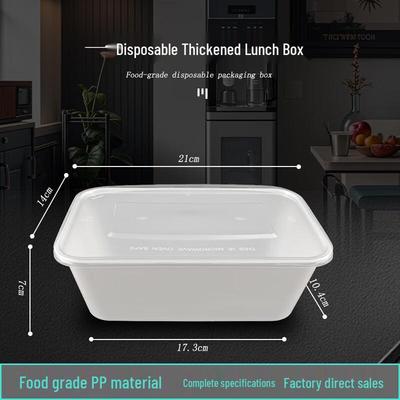 1500ml White Rectangular Disposable Food Containers