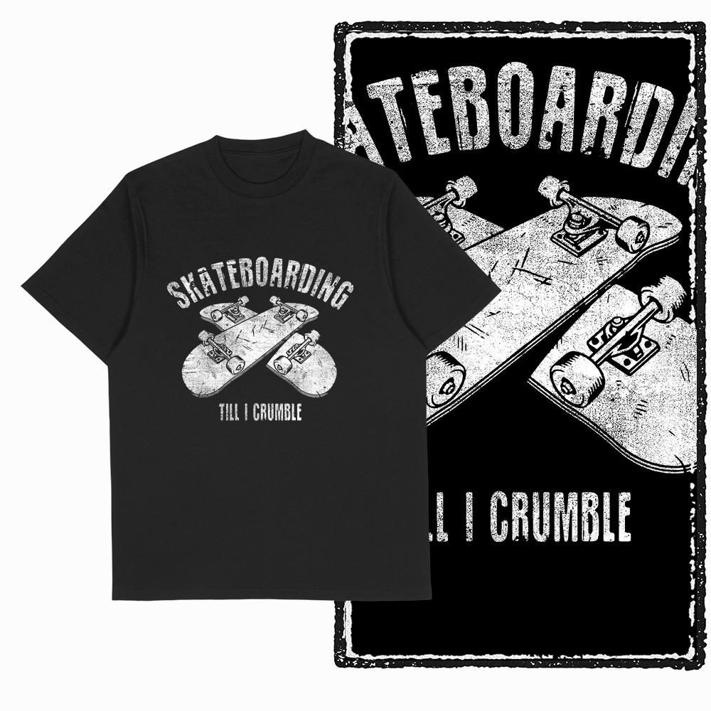 Coolmind YD Skateboard Cotton Exclusive Graphic Men T Shirt for Men Cotton Big Size Skate Cool BLACK Men's Novelty Tee Shirt